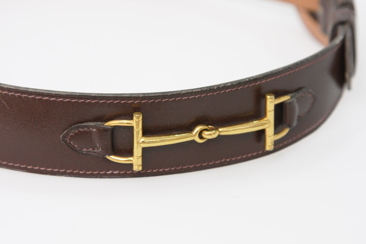 AUTHENTIC VINTAGE HERMES BELT SMALL BROWN | eBay