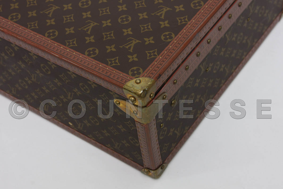 AUTHENTIC LOUIS VUITTON VINTAGE TRAVEL TRUNK SUITCASE 1  